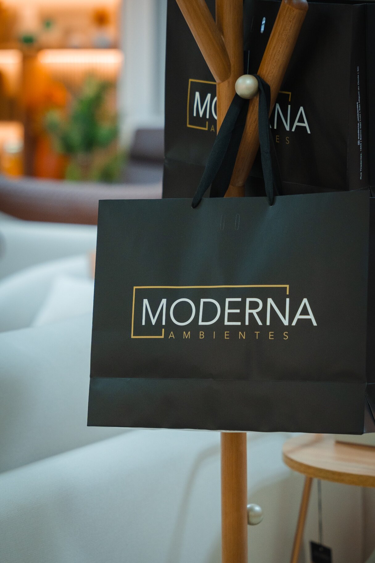 Detalhe de design no showroom